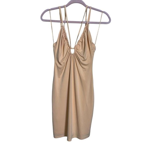 Abercrombie & Fitch Strappy Cutout Stretch Knit Mini Dress Small Tall - Picture 2 of 5